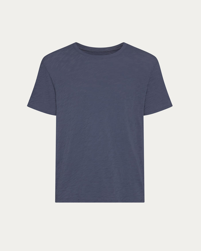 Slub Jersey Crew Neck Tee - Dusk Blue