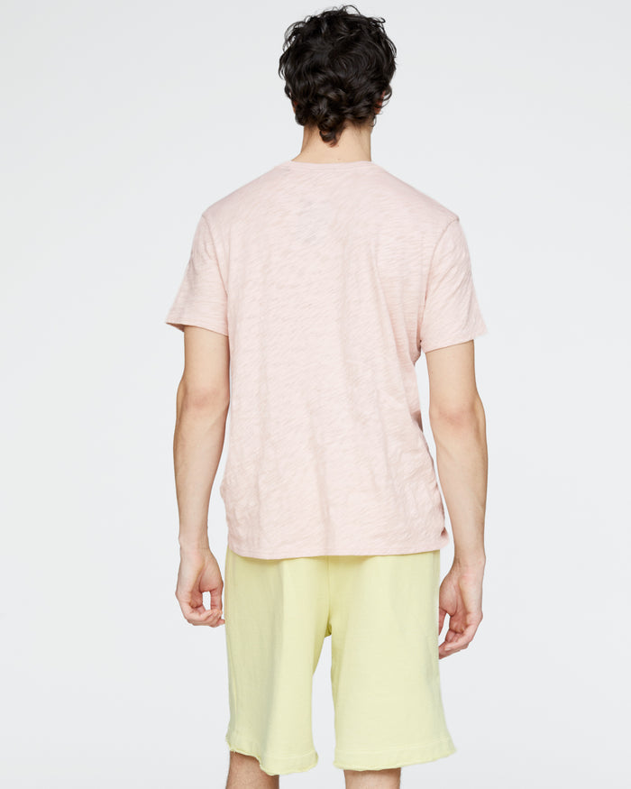 Slub Jersey Crew Neck Tee - Faded Rose