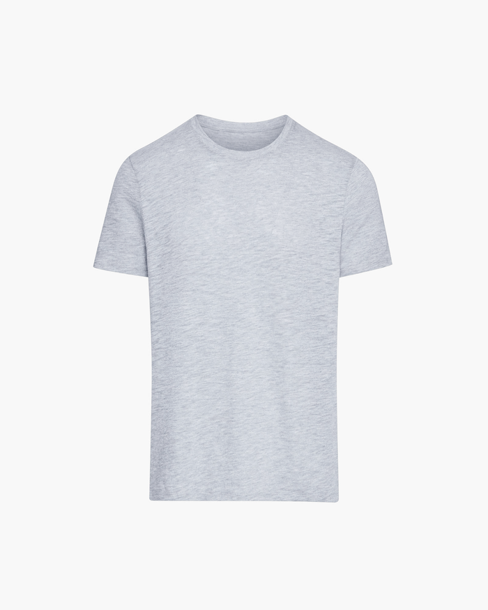 Slub Jersey Crew Neck Tee -  Heather Grey