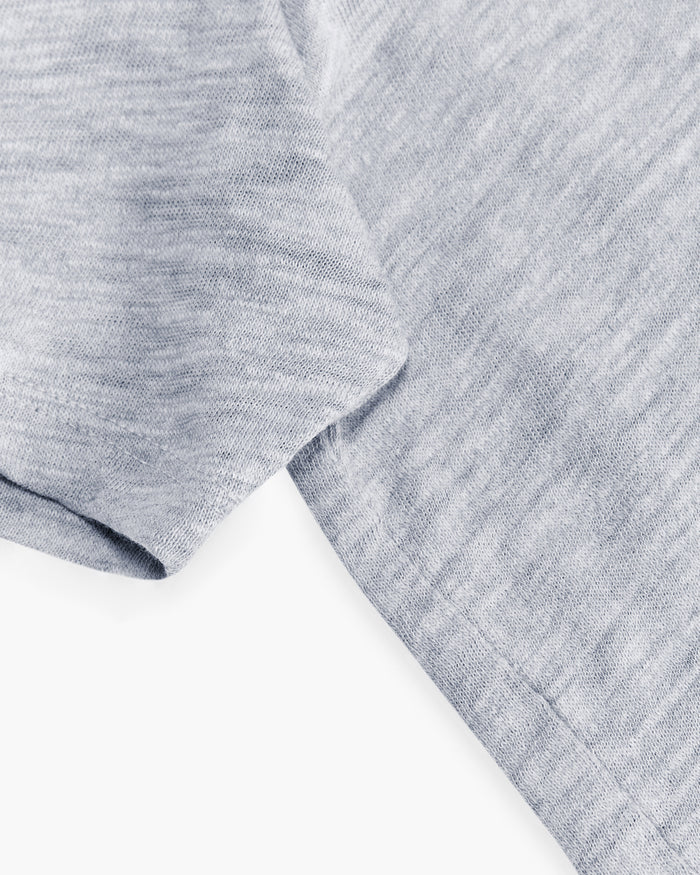 Slub Jersey Crew Neck Tee -  Heather Grey
