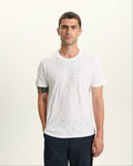 Slub Jersey Crew Neck Tee -  White