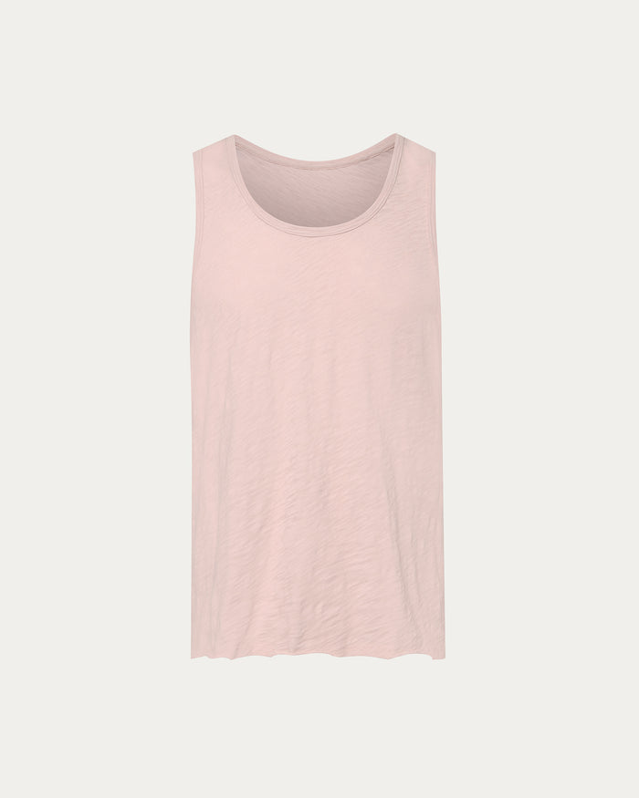 Slub Jersey Destroyed Tank - Faded Rose
