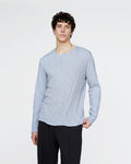 Slub Jersey Long Sleeve Destroyed Wash Tee - Cool Water