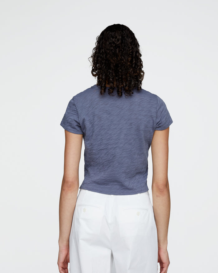 Slub Jersey Pre-School Boy Tee - Dusk Blue