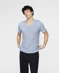Slub Jersey V-Neck Tee - Cool Water