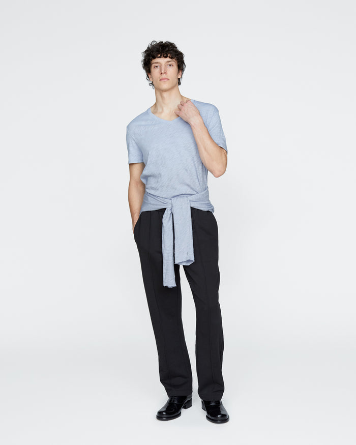 Slub Jersey V-Neck Tee - Cool Water