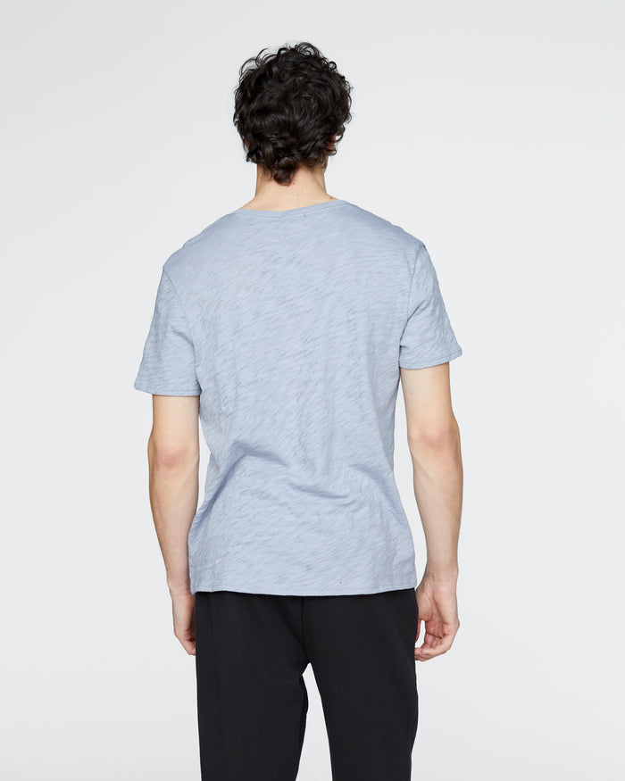 Slub Jersey V-Neck Tee - Cool Water