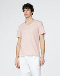 Slub Jersey V-Neck Tee - Faded Rose