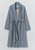 Soft Double Faced Cotton Gown | Blue Chambray