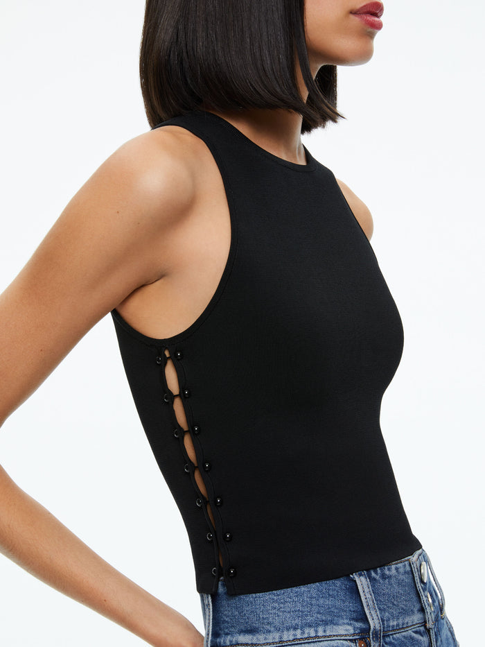 SOLEIL OPEN SIDE TANK - BLACK