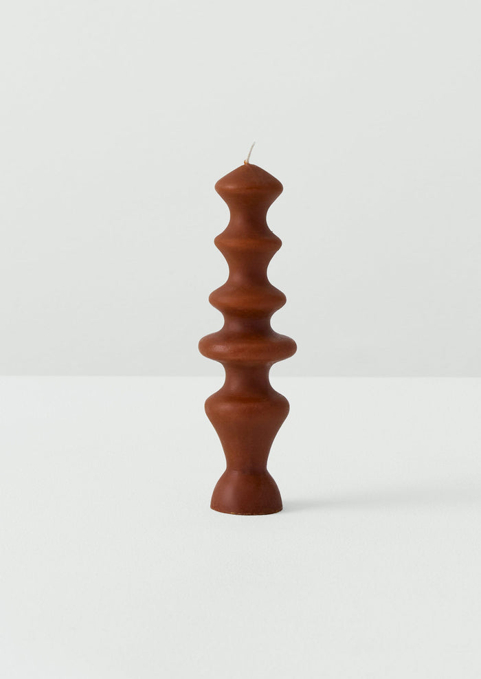 Soma Sculptural Beeswax Candle | Terracotta