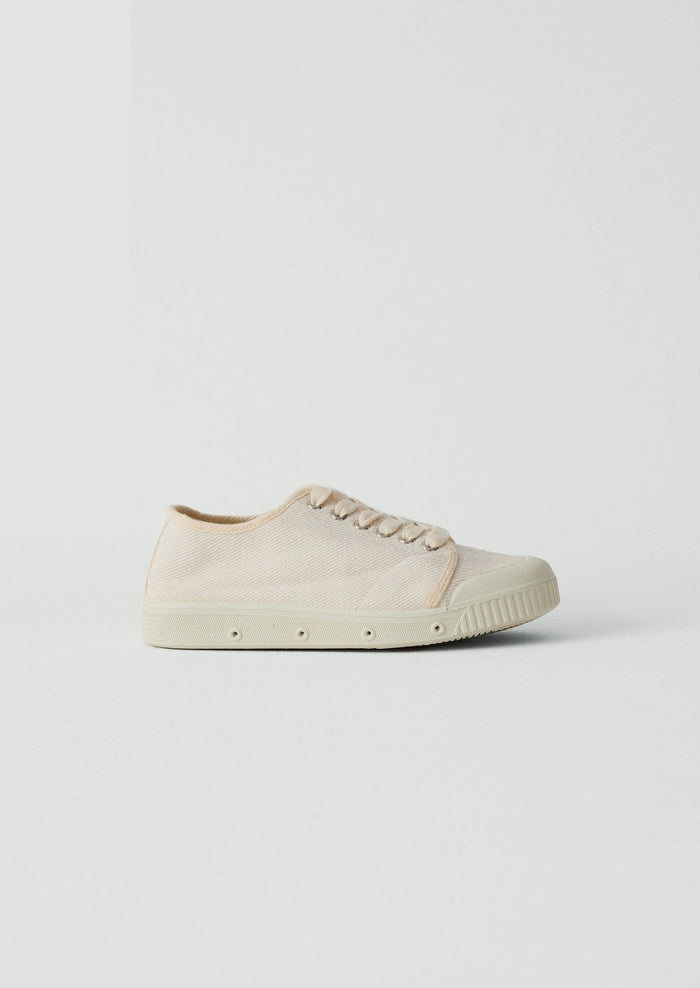 Spring Court Twill Plimsolls | Ecru