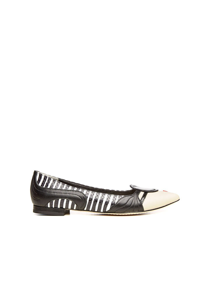 STACE FACE FLT NPP BLK WHT SNK - NUDE