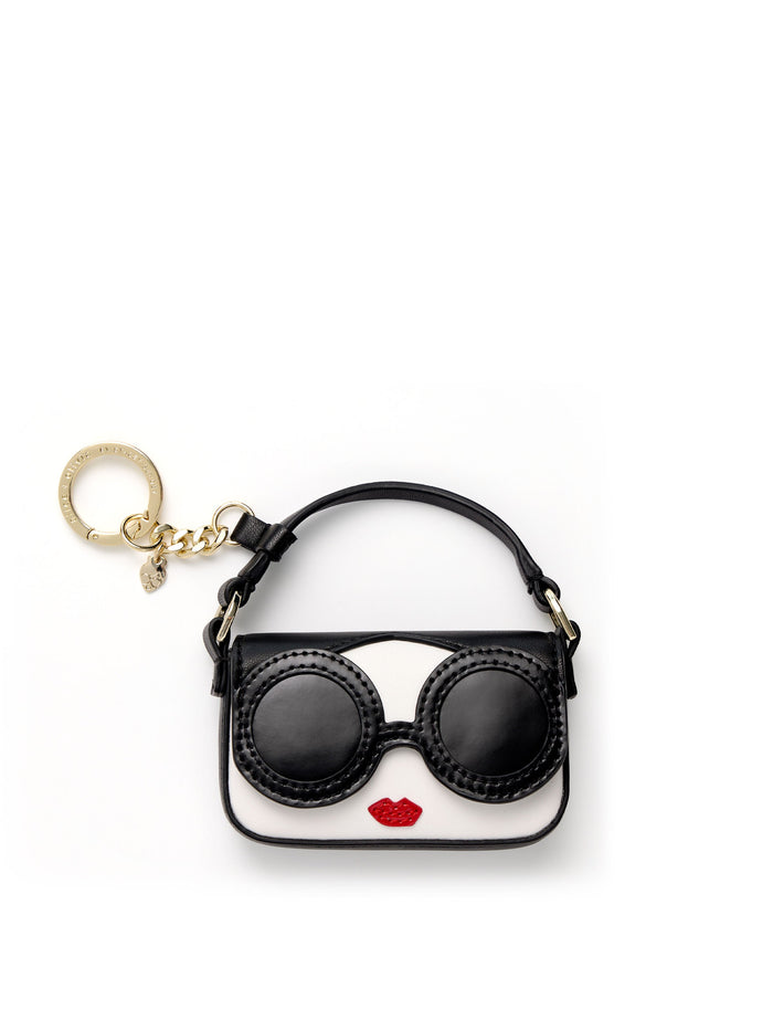 STACEFACE ALICIA KEYCHARM - BLACK/OFF WHITE MULTI