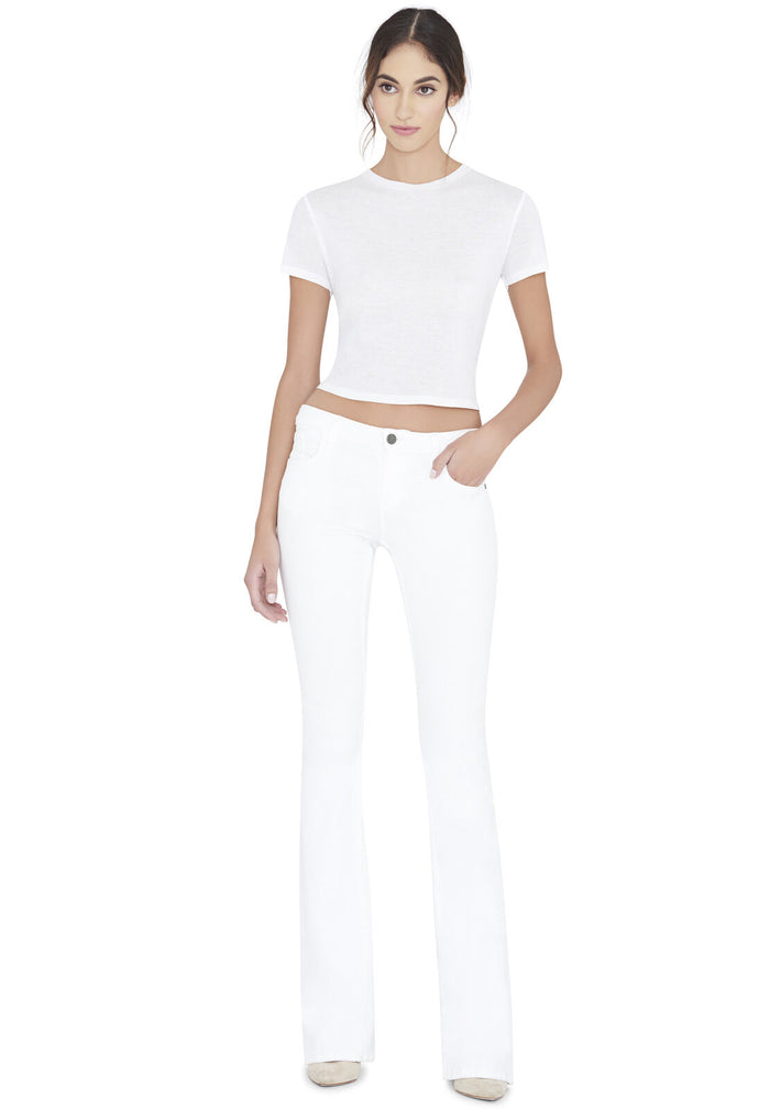 STACEY BELL W BK KNEE SEAM - WHITE