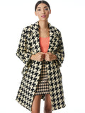 STEFAN HOUNDSTOOTH COAT - BLACK/ALMOND