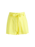 STEFFIE SEAMED PAPERBAG SHORT - LEMON SORBET