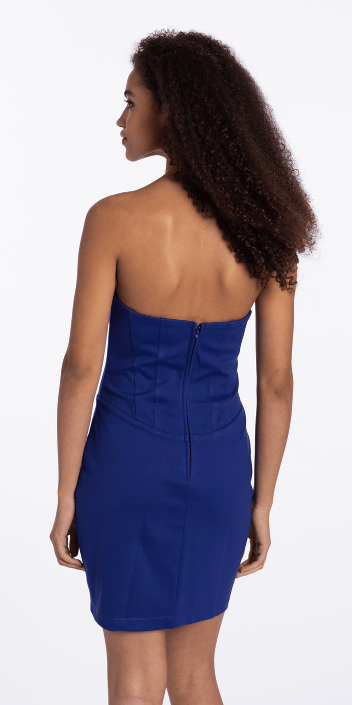 cobalt-blue/size/4/missy/Camille La Vie/Strapless Scuba Drape Corset Bodycon Dress/back