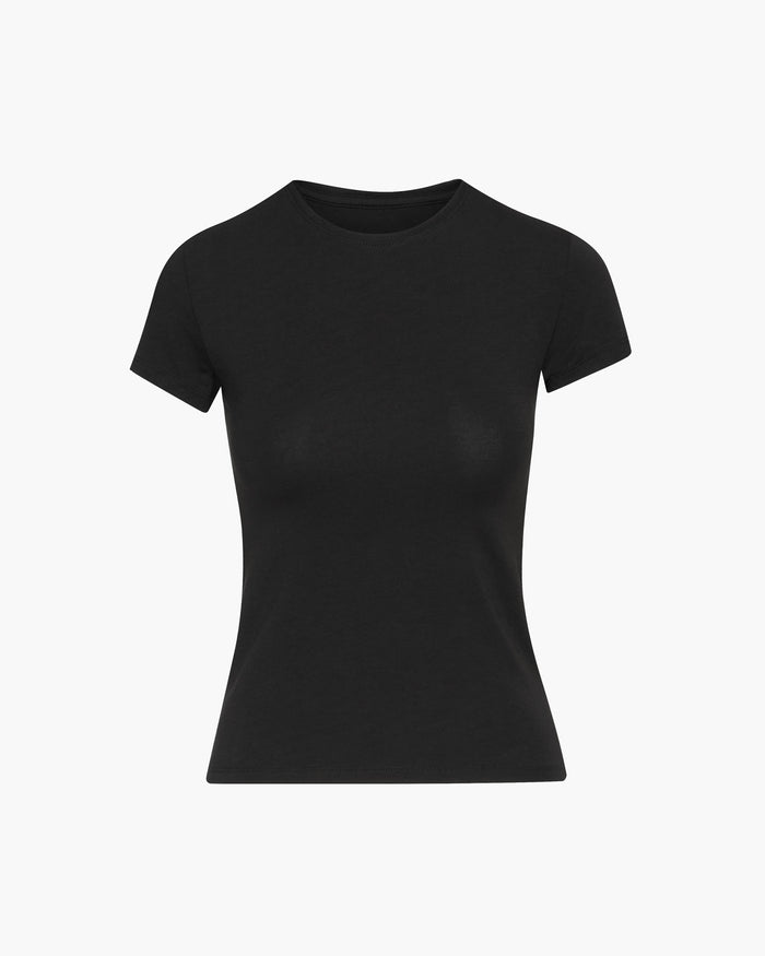 Stretch Cotton Baby Tee - Black