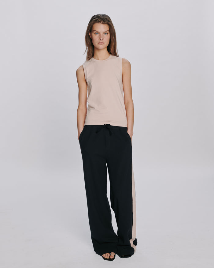 Stretch Cotton Muscle Tee - Faded Rose