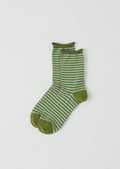 Stripe Cotton Cashmere Socks | Apple/Mint