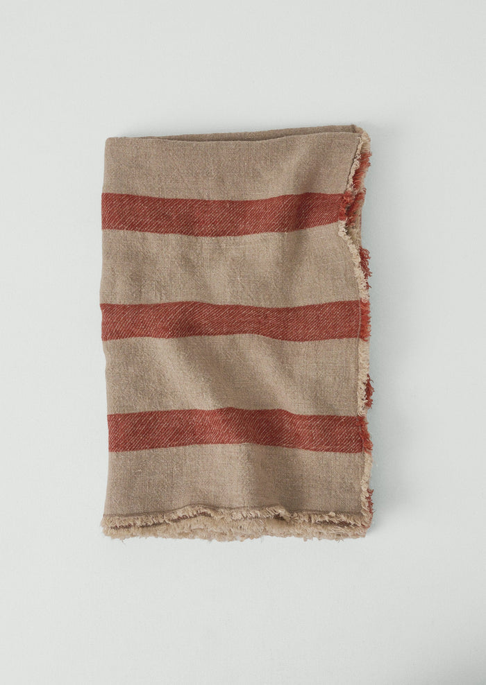 Stripe Linen Throw | Aurora/Natural