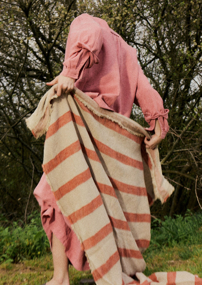 Stripe Linen Throw | Aurora/Natural