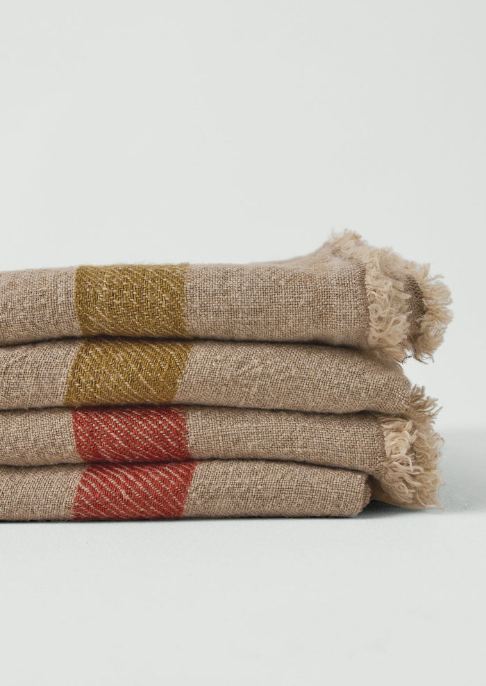 Stripe Linen Throw | Aurora/Natural