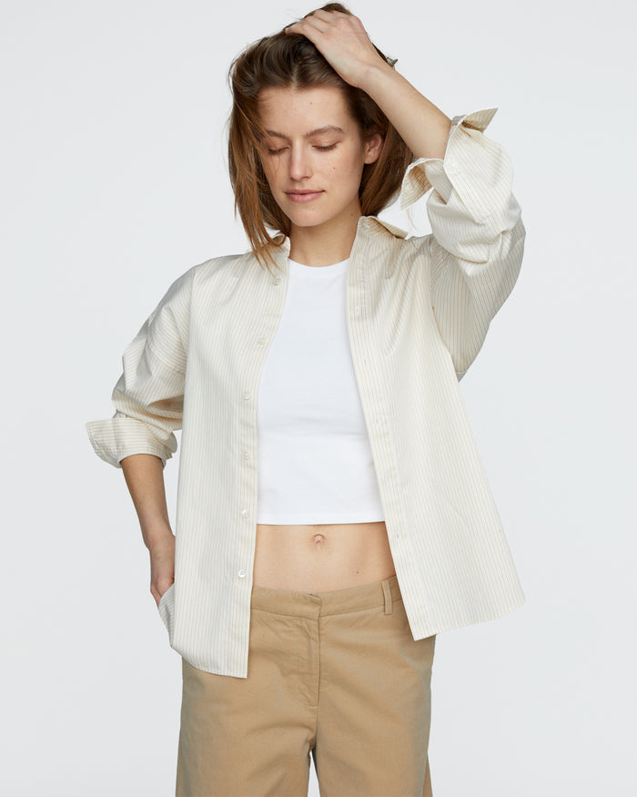 Striped Max Shirt - Macadamia Multi