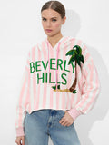 SUNNY CROPPED HOODIE - SHELL PINK MULTI