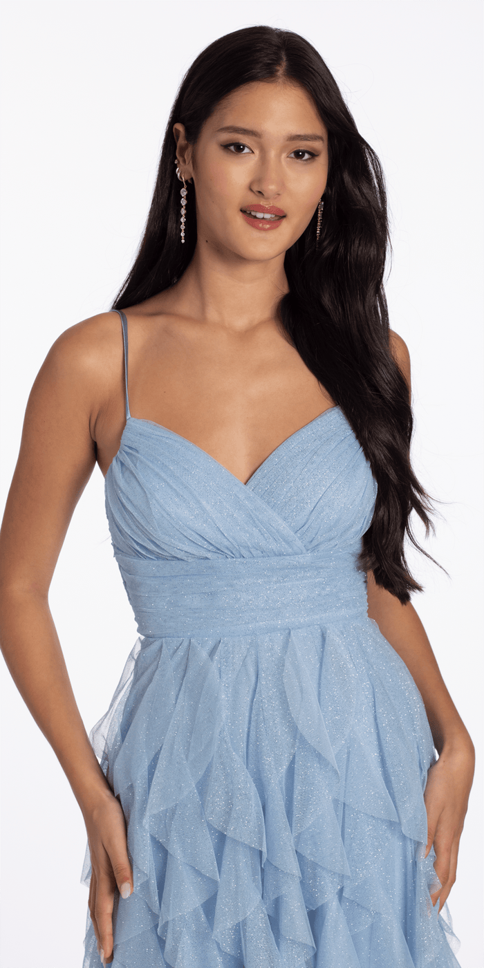 periwinkle/size/4/missy/Camille La Vie/Sweetheart Glitter Mesh High Low Dress with Tendrils/crop 2