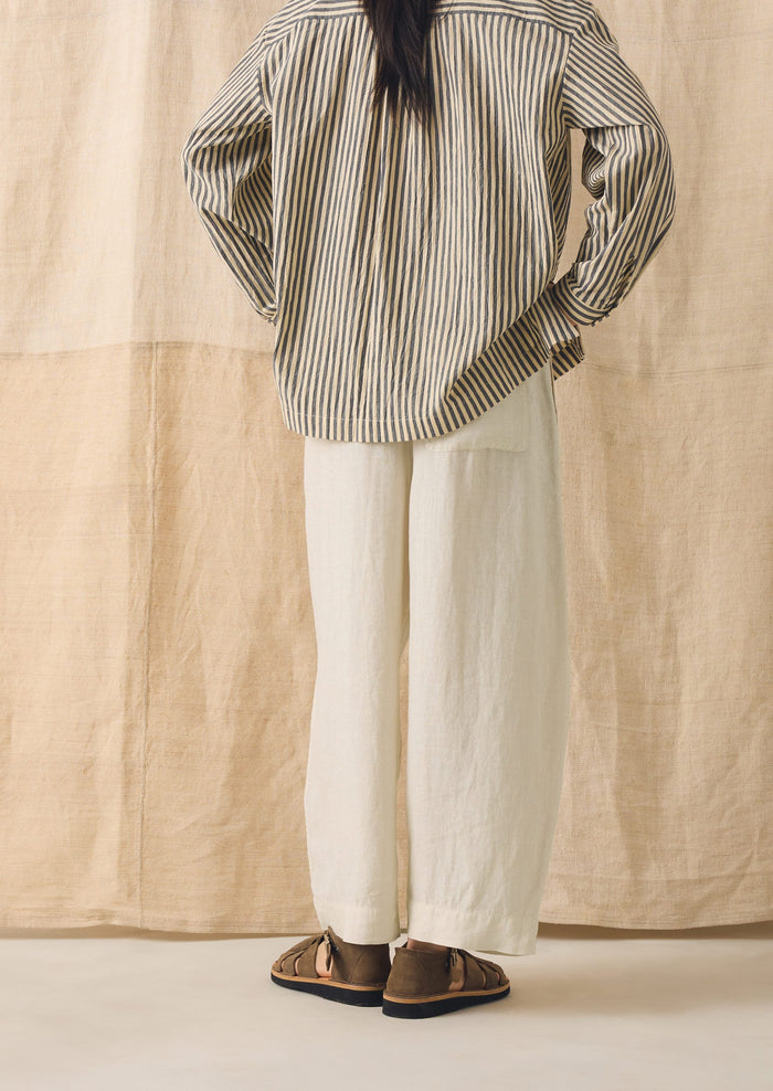 Tablier Stripe Easy Cotton Shirt | Workshop Blue