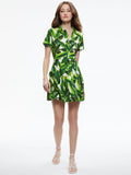 TAMALA BUTTON FRONT SHIRT DRESS - SUN PALM OFF WHITE