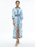 TANIKA BUTTON DOWN MAXI DRESS - JE L'ADORE SPRING SKY