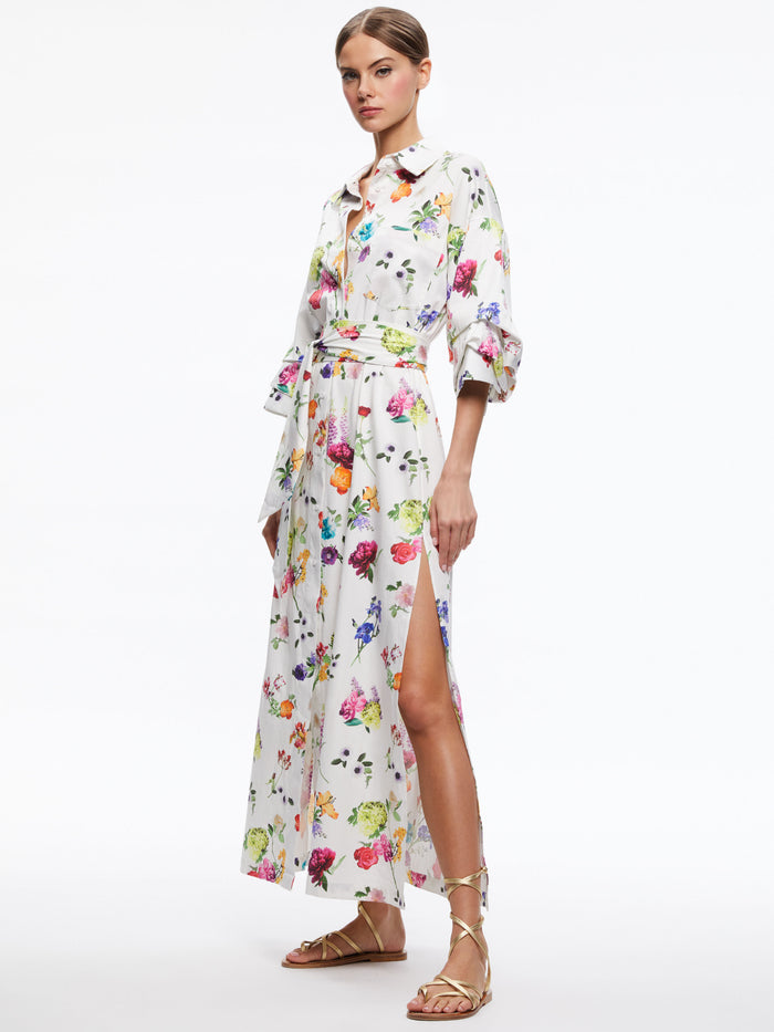 TANIKA BUTTON FRONT MAXI DRESS - EUPHORIA BLOOM