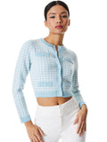 TANNA CROPPED CARDIGAN - JULEP/ECRU