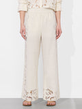 TANYA EYELET PULL ON PANT - OFF WHITE