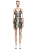 TAYLA METALLIC MINI DRESS - GOLD/MULTI