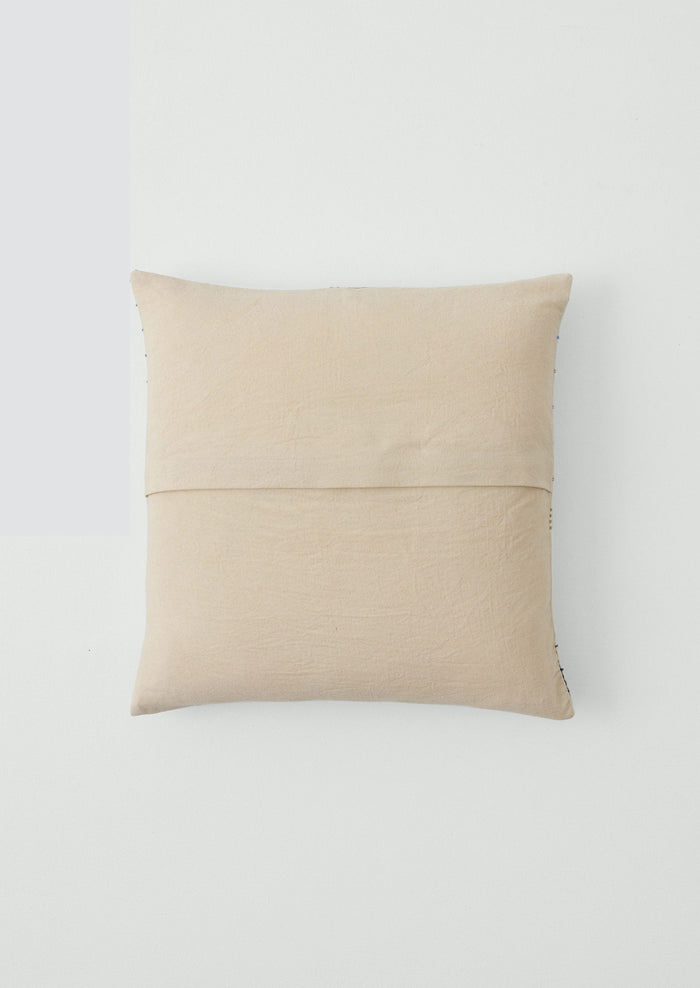 Tea Towel Check Patchwork Cushion Cover | Ecru/Multi