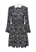 TERISA CLR BLSNSLV GTHRD WSTDS - BLACK/WHITE