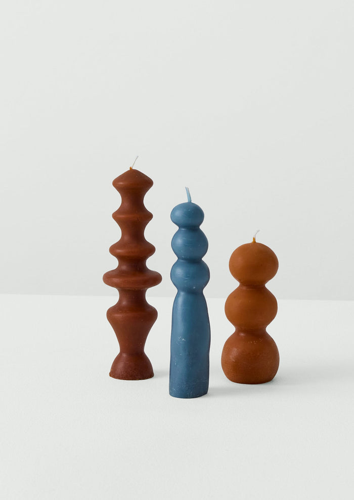 Terra Sculptural Beeswax Candle | Honey