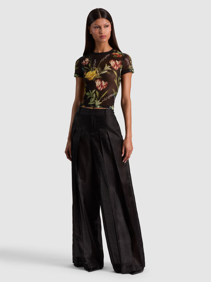 TESS TEE - DESERT SPRIGS BLACK