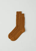 Textured Cotton Sock | Ochre