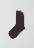 Textured Cotton Sock | Peat Melange