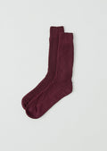Textured Cotton Socks | Bordeaux