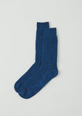 Textured Cotton Socks | Cobalt