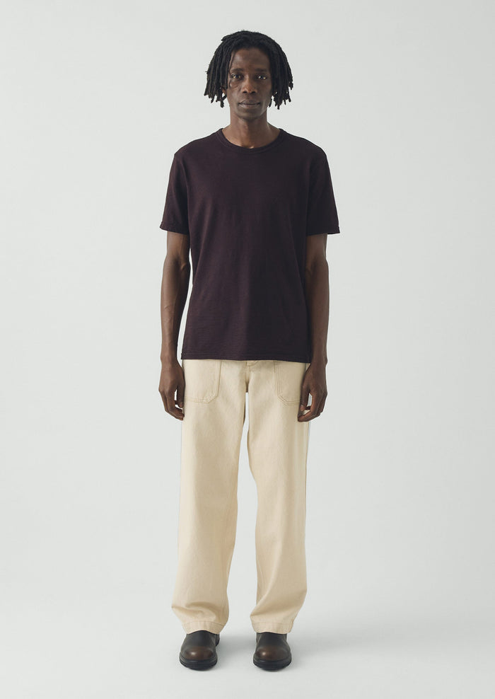 Theo Cotton Short Sleeve Tee | Beetroot