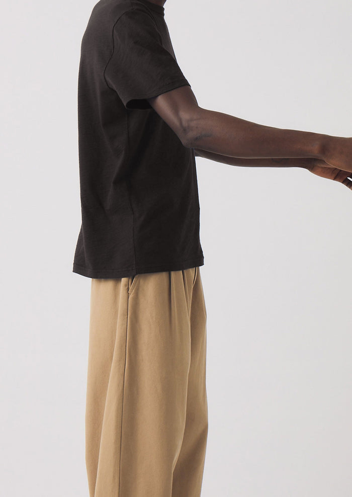 Theo Cotton Short Sleeve Tee | Carbon Black