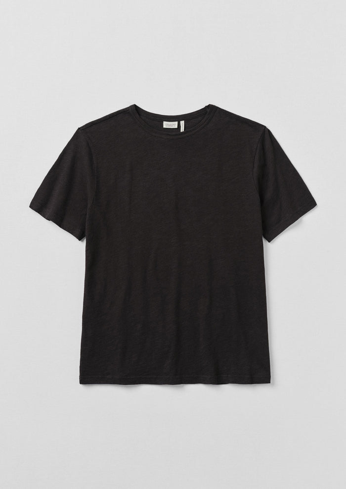 Theo Cotton Short Sleeve Tee | Carbon Black