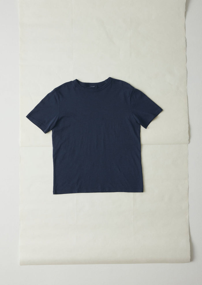 Theo Cotton Short Sleeve Tee | Prussian Blue